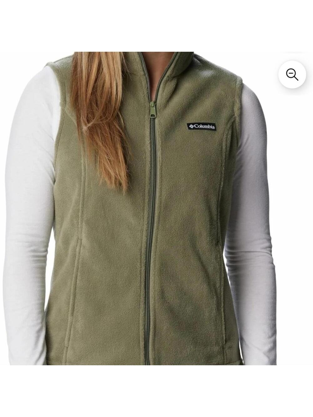 NWT Columbia Sportswear Olive Fleece Zip Vest Women’s Size Small - Picture 2 of 7